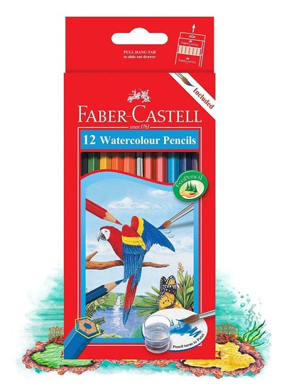 FABER-CASTELL Pack Of 12 Watercolour Pencils - Family book shop