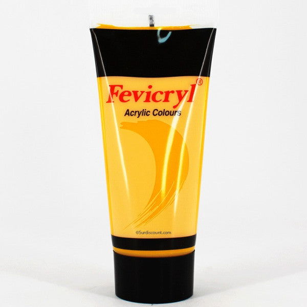 Fevicryl Acrylic Colours 200ml yellow deep - Family book shop