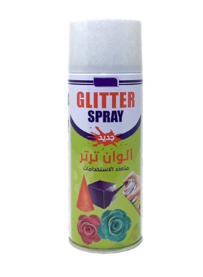 Glitter Spray Paints White 400ml - Family book shop