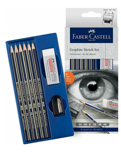 Graphite Sketch Set With Sharpener And Eraser - Family book shop