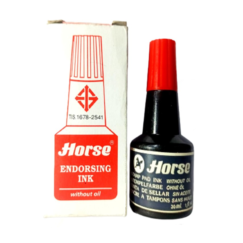 Horse Stamp Pad Refill Ink - 30cc - Red - Family book shop