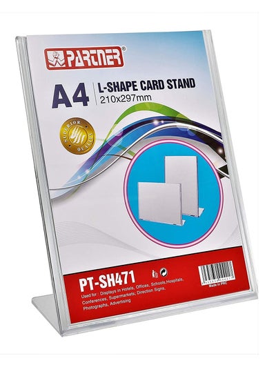 L SHAPE A4 CARD STAND VERTICAL - Family book shop