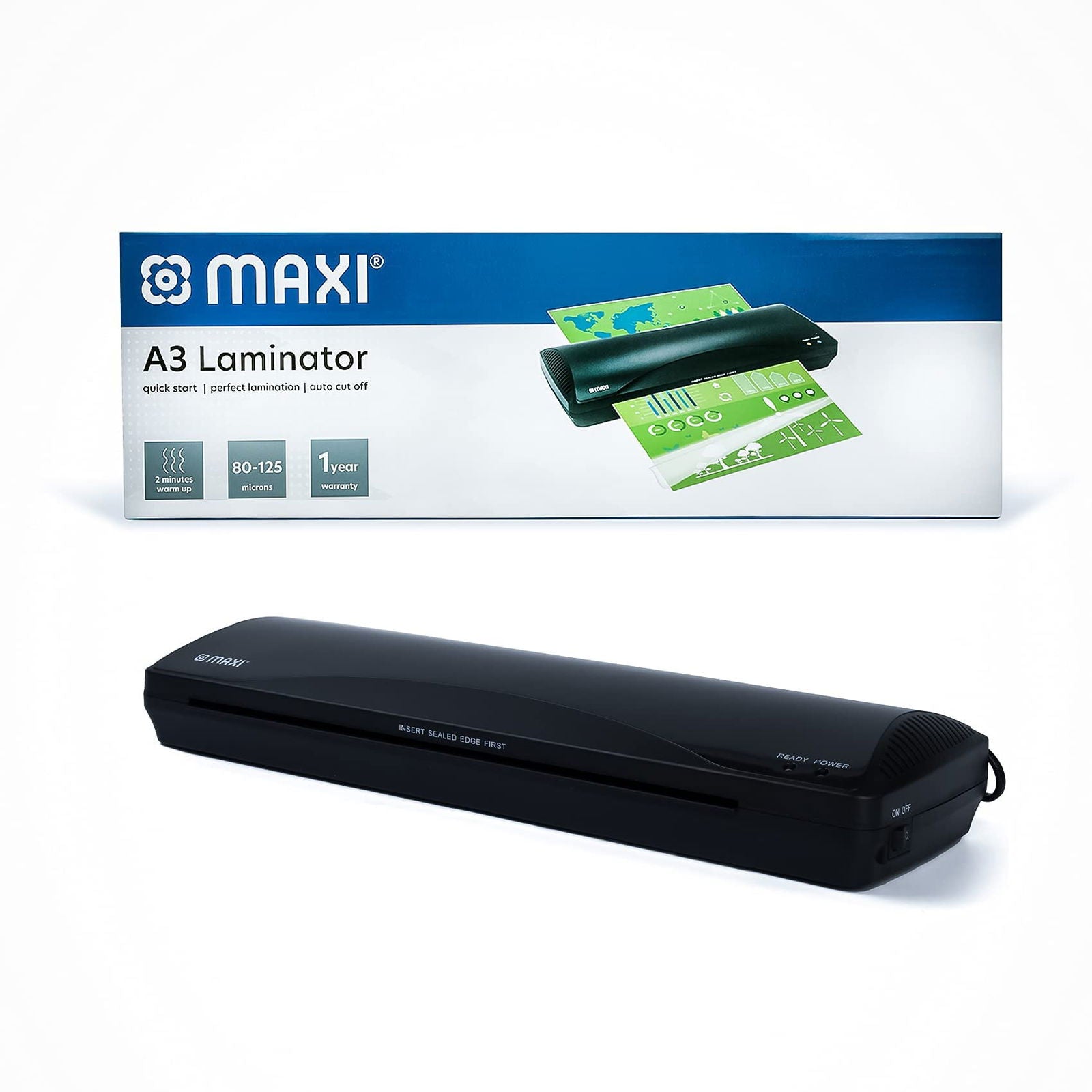 MAXI A3 LAMINATOR 80-125MICRONS 2MIN WARMUP - Family book shop