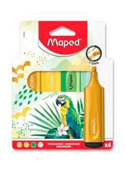 Maped 4-Piece Fluopeps Tropical Highlighter - Family book shop