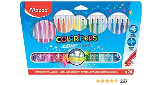 Maped Color markers set with 18 vibrant colors, perfect for creative projects and school supplies