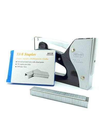 Metal Multi Tacker With Pins Black/Silver - Family book shop