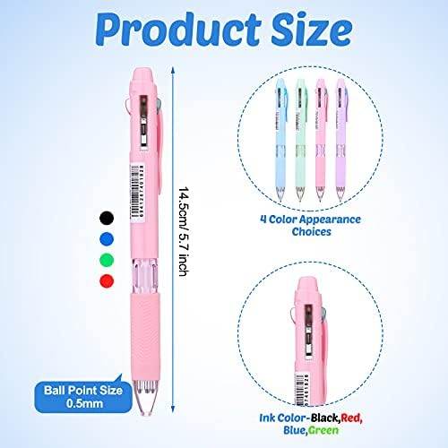 Multicolor Ballpoint Pen 4-in-1 Retractable Pens 0.7 mm - Family book shop