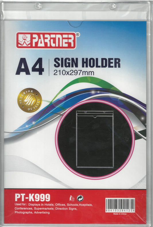 PARTNER A4 sign holder 210x297mm - Family book shop