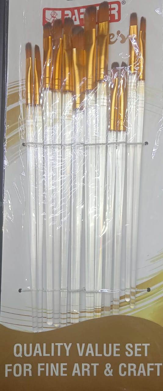 Selection of quality partner brushes set in various sizes for fine art and craft projects, showcasing precision and versatility
