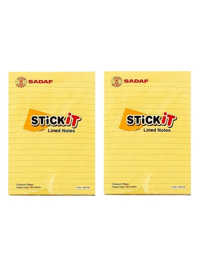 Pack of 2 Lined Sticky Notes - Family book shop