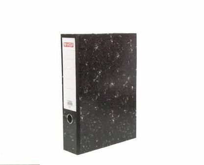 Partner laminated rigid closed box file from all side black - Family book shop