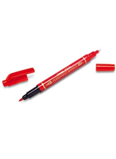 Permanent Marker Twin Tip Red Color Pack Of 2 - Family book shop