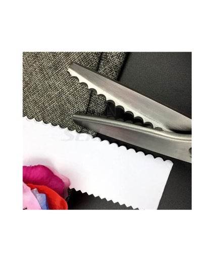 Pinking Shears for Dressmaking, Handled Professional Stainless Steel Dressmaking Sewing Craft Scissors Zig Zag Scissors - Family book shop
