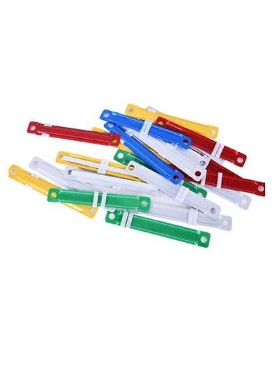 Plastic File Fastener 2 Holes Paper Fastener Binder Clip, Mixed Color - Family book shop