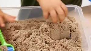 Play Sand Orange Color Space Sand Bucket Comes With Molds Non Sticky - Family book shop