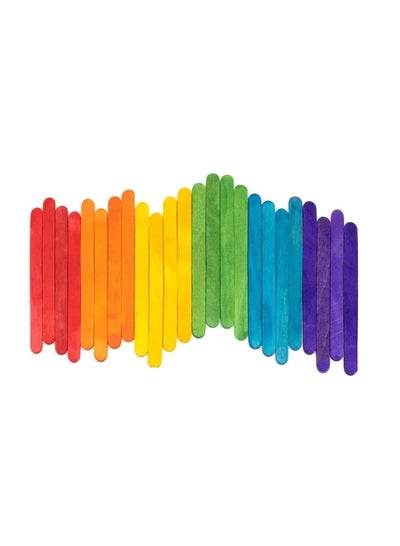 Rainbow Color Darcie Natural Wood Craft Sticks - Family book shop