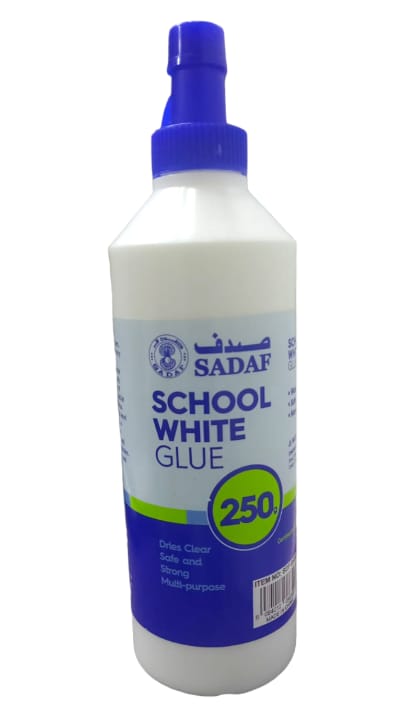 SADAF SCHOOL WHITE GLUE 250GM - Family book shop