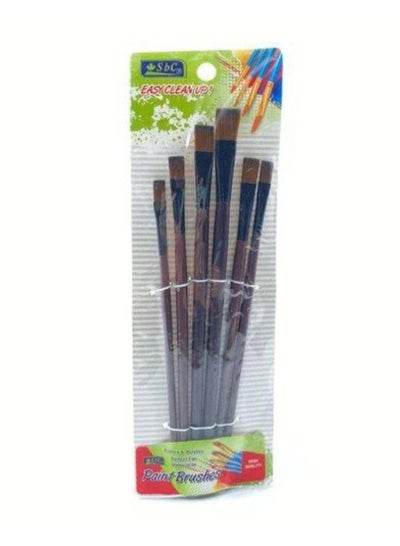 SBC Paint Brush 6 of Set Perfect For Watercolor & Poster, Acrylics - Family book shop