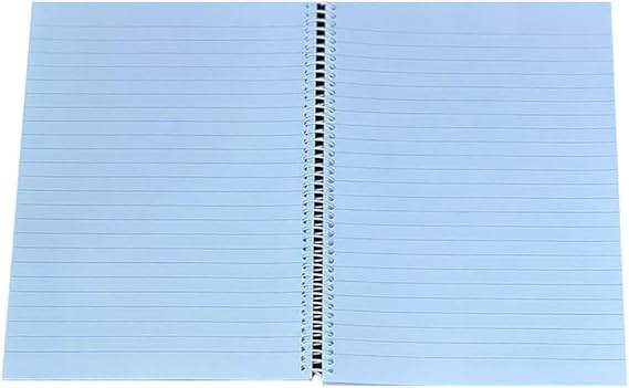 Sadaf 100 Sheets Single Line Hard Cover A5 Spiral Notebook, 22 x 16 Size - Family book shop