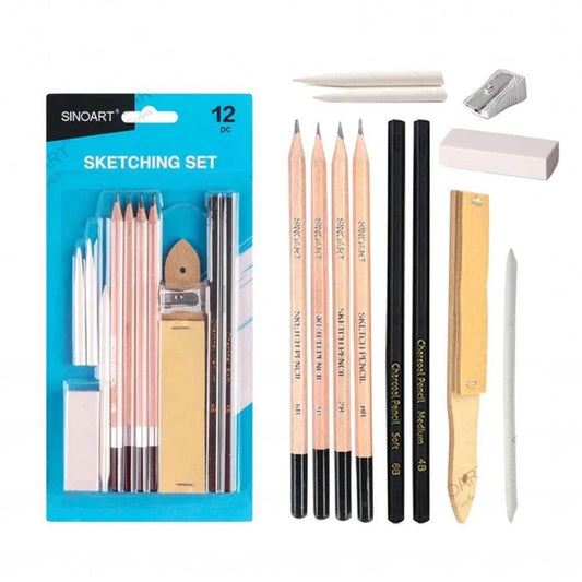 SinoArt 12-Piece Set – Premium Art Tools for Creative Masterpieces - Family book shop