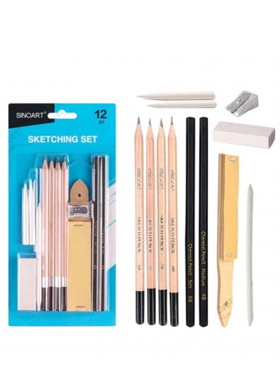 Sketching set of 12 sino art pieces - Family book shop