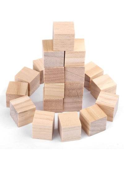 Small cubes of natural wood - Family book shop