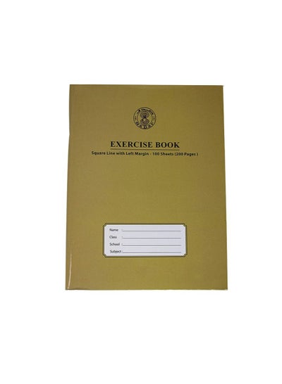 Square Line With Left Margin 200 Pages Exercise Book - Family book shop