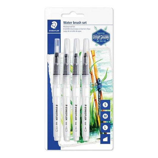Staedtler Water Brush Set – 4 Pack for Effortless Watercolor Painting - Family book shop