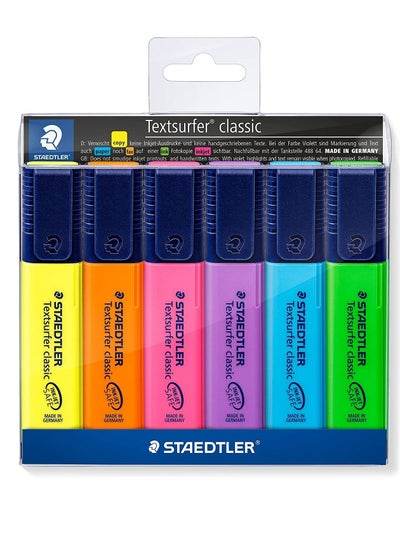 Textsurfer Classic Highlighter Set, Pack Of 6 Multicolour - Family book shop