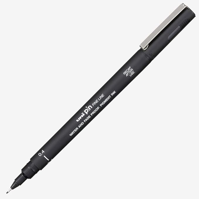 Uni Pin Fineliner Drawing Pen - Black Ink - Family book shop