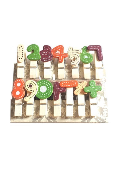 Wooden Clothespins With Number - Family book shop