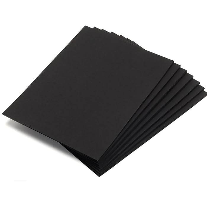 A4 black card stock Pack of 80 sheets ideal for crafting and professional projects