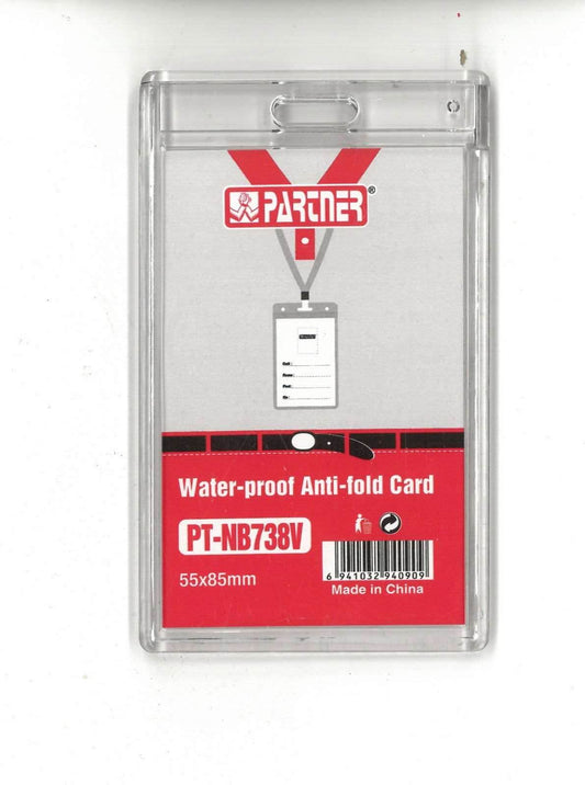 Durable ID card holder with waterproof design featured in a protective clear case