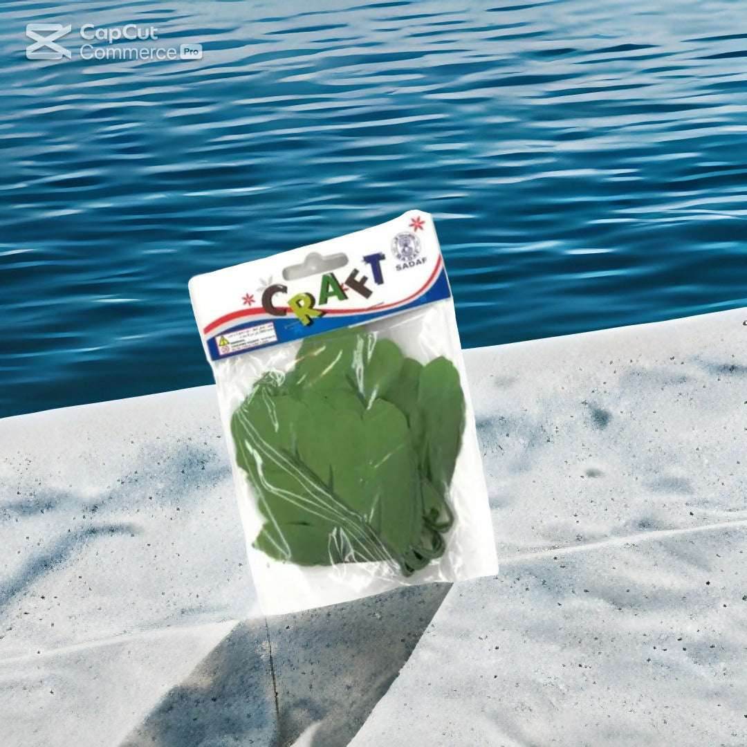 Sadaf craft leaves for scrapbooking, versatile green foam leaves for DIY art projects