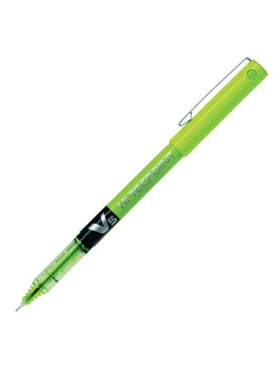 Pilot V5 rollerball pen lime green featuring fine tip for precise writing and smooth ink flow