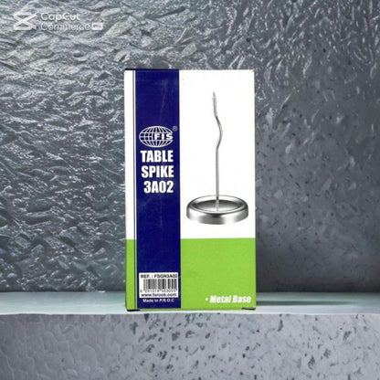 FIS Table Spike 3A02 with a metal base, ideal for displaying table signs and menus