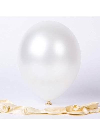 Off-white helium balloons 12 inch perfect for elegant celebrations and decorations.