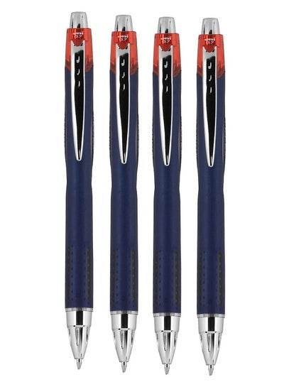 Set of four Jetstream RT roller pen red with smooth ink flow for effortless writing