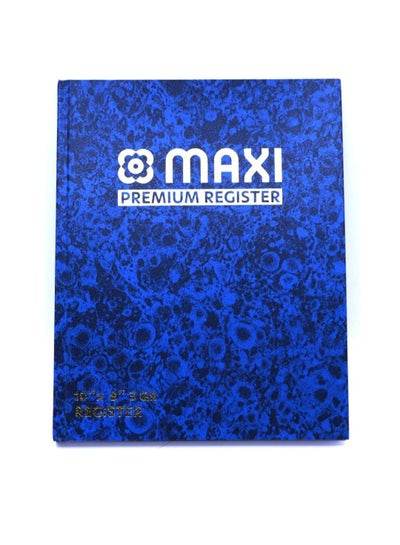 Maxi Premium Register Book in Blue with Ruled 144 Pages for Organized Note Taking