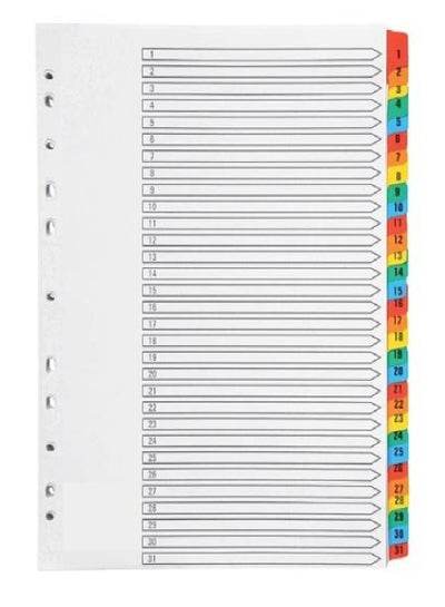 31 Tab A4 Divider for Office with Colorful Tabs for Easy Organization and Quick Access