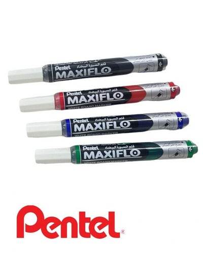 Maxiflo whiteboard marker set featuring four vibrant colors for clear writing and drawing