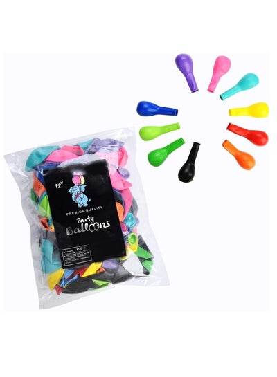 Colorful 12 inch helium balloons Pack of 50 for festive celebrations and parties