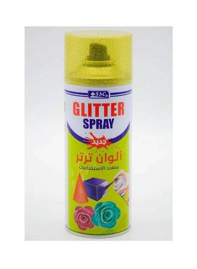 400ml Glitter Spray Paint in Gold for Creative Crafts and DIY Projects