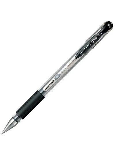 Signo DX fine waterproof gel pen black for smooth, vibrant writing and drawing.